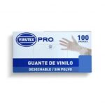 Guante Examinación Vinilo Blanco sin Polvo 100 UND Virutex Pro