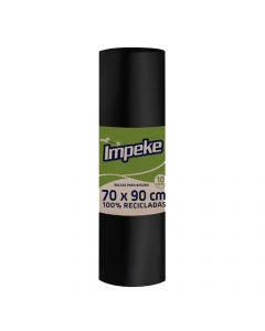 BOLSAS DE BASURA NEGRO ROLLO 10 UND70 x 90 CM 16 µm