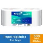 Papel Higienico Alto Metraje HS Blanco 500 MT x 4 Rollos