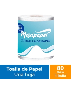 Toalla de Papel Bajo Metraje HS Blanca Prepicada 80 MT x 1 Rollo