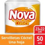 Servilleta Mesa HS Coctel Blanca 23 x 22 CM 50 Hjs x 1 Pqtes