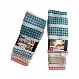 Paño de Cocina 100% Algodón Pack 4 UND Colores Surtidos