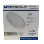 Panel Led Redondo Sobrepuesto 18W 4000°K - Luz Neutra