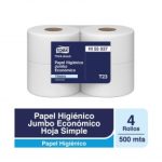 Papel Higiénico Alto Metraje H/S Económico 500 MT x 4 Rollos