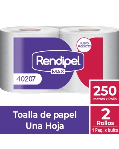 Toalla de Papel Alto Metraje HS 250 MT x 2 Rollos