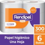 Papel Higienico Alto Metraje HS 300 MT x 6 Rollos
