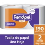 Toalla de Papel Alto Metraje HS 190 MT x 2 Rollos