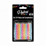 Set de Velas Espirales Colores Surtidos 24 UND
