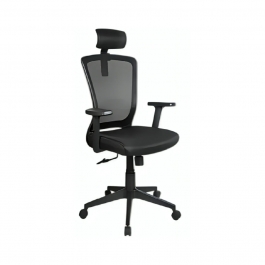 Silla Ejecutiva Negra Avignon con Cabecera
