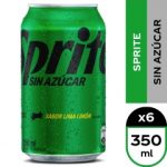 Bebida Lata Sprite Sin Azucar Pack 6 UND 350 ML