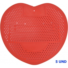 Tapete Urinario Aromático color Rojo Pack 5 UND