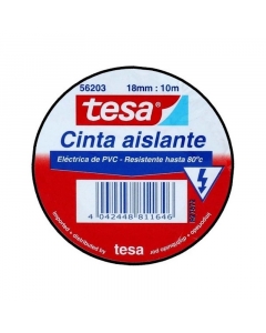 Cinta Aisladora Electrica Negra 18 MM x 10 MT