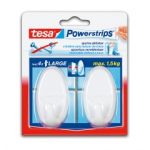 Ganchos Adhesivos Powerstrips Blancos Grandes 15 KG Max 2 UND