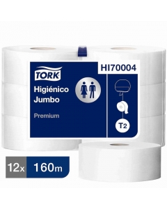 Papel Higienico Alto Metraje HD Premium 160 MT x 12 Rollos