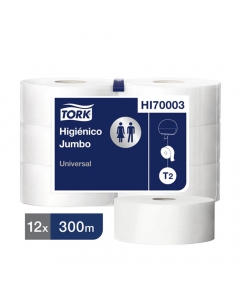 Papel Higienico Alto Metraje HS Universal 300 MT x 12 Rollos