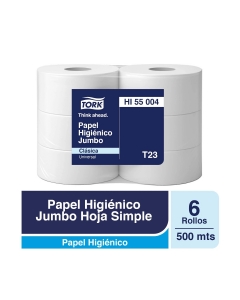 Papel Higienico Alto Metraje HS Universal 500 MT x 6 Rollos