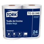 Toalla de Papel Bajo Metraje HD Universal Blanca 24 MT x 2 Rollos
