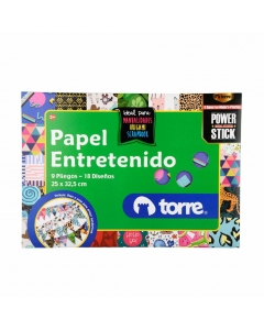 Bolson Papel Entretenido 9 Pliegos 18 Disenos 25 x 325 CM