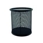 Porta Lapices Malla Metalico Negro