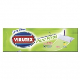 Trapero Húmedo Desinfectante para todo tipo de Piso - Limón 10 UND x 1 Pqte