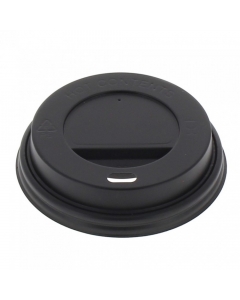 Tapa Plastica Negra 50 UND Para Vaso Desechable 360 ML 12 Oz