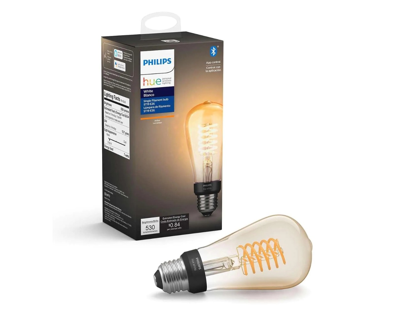 ampolleta-led-philips-hue-edison-st64-2-100-k-7w- Ampolleta LED Philips HUE Edison ST64 2.100°K, 7W, 550LM, 220V - Imagen 1