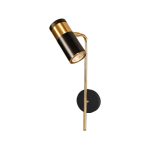 Apliqué a Muro Modelo Ayesa Negro Dorado para Ampolleta LED Base GU10, 220V