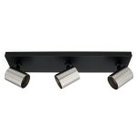 Apliqué Base 3x GU10 para Interior «Silver», Dimensiones 550*110*20mm, 220V, IP20.