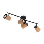 Apliqué Corch CIELO/MURO 4XGU10 Negro Beige IP20 220V Dimensiones 715*100*186 MM. no Incluye Ampolleta