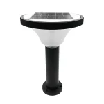 Bollard Solar LED 10W 3CCT Dimensiones Φ250mm*H370mm. Bateria de Litio 4.2V/4.4AH, IP65, Color Negro