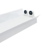 Canoa Doble con Aletas 60 CMS para 2 Tubos T8 LED 220V