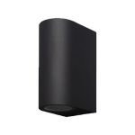 Foco a Muro Bidireccional Circular Negro 2*GU10 IP54 70*80*150MM 220V. no Incluye Ampolletas