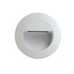 Foco Empotrado a Muro Circular LED 1,2W 2700°K, Carcasa Color Blanco, 220V, IP44