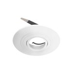Foco Empotrado para GU10 Aluminio Abatible Color Blanco Conexion para Loza (Producto Liquidacion sin Garantia)
