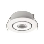 Foco LED Spot 1W 3000K 80LM 36° de Apertura IP20 Color Blanco 220V Dimensiones 55*30 MM