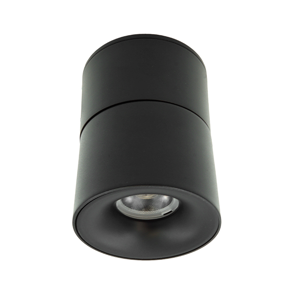 foco-sobrepuesto-led-12w-carcasa-negra-3000k-22 Foco Sobrepuesto LED 12W, Carcasa Negra, 3000K, 220V, Dimensiones Ø70*100mm, IP20. - Imagen 1