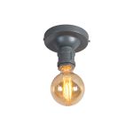 Foco Sobrepuesto Plomo 1XE27 Negro IP20 220V Dimensiones 130*105 MM. no Incluye Ampolleta