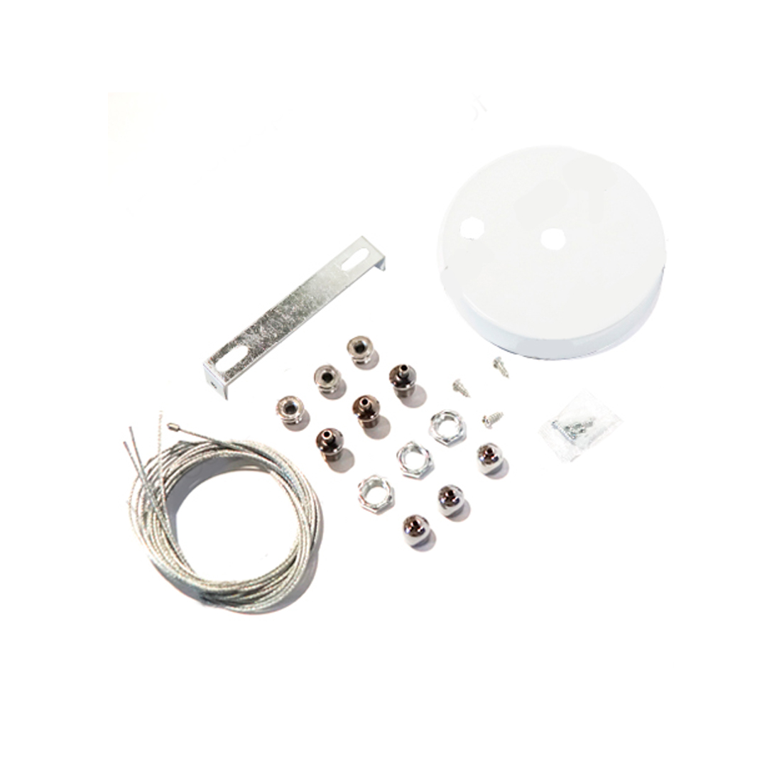 kit-de-piolas-para-colgar-luminaria-lineal-base- KIT de Piolas para Colgar Luminaria Lineal / Base Color Blanco. - Imagen 1