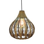 Lámpara Colgante Rústica I, 1XE27, Material Bamboo, 220V, Ø350X320MM. no Incluye Ampolleta.