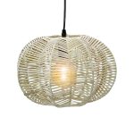 Lámpara Colgante Rústica IV, 1XE27, Material Bamboo, 220V, Ø350X300MM. no Incluye Ampolleta.