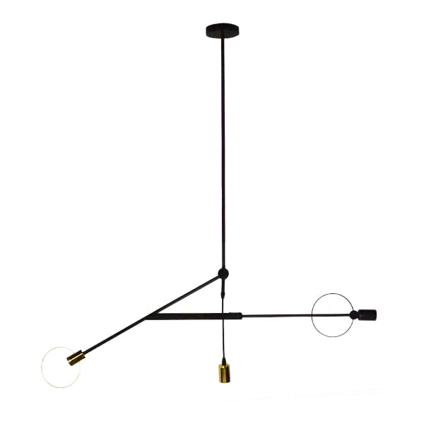 l-mpara-colgante-three-3xe27-color-negro-y-dorad Lámpara Colgante Three, 3XE27, Color Negro y Dorado, 220V, Ø1.200X800MM. no Incluye Ampolletas. - Imagen 1