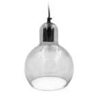 Lámpara Colgante Vidrio I, 1XE27, 220V, Cable 1200MM Ajustable. no Incluye Ampolleta.
