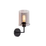 Lámpara de Muro Smoke 1XE27 Negro Vidrio IP20 220V. Dimensiones 210*150*355 MM no Incluye Ampolleta