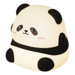 Lámpara de Noche LED Tipo Espanta Cucos Diseño Panda, LUZ Cálida + RGB, Recargable
