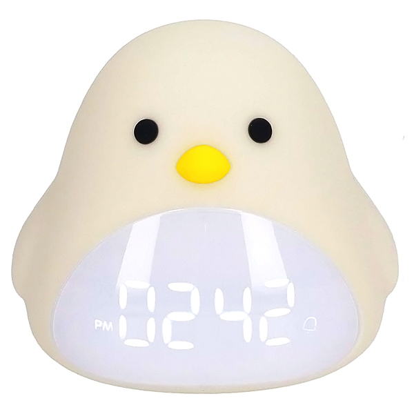 l-mpara-de-noche-led-tipo-espanta-cucos-dise-o-pol Lámpara de Noche LED Tipo Espanta Cucos Diseño Pollito, LUZ Cálida, Recargable, con Reloj Digital - Imagen 1
