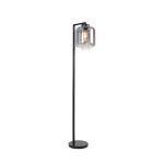 Lámpara de PIE Aware 1XE27 Metal Negro y Vidrio IP20 220V. Dimensiones 1530*250 MM no Incluye Ampolleta (Producto sin Garantia)
