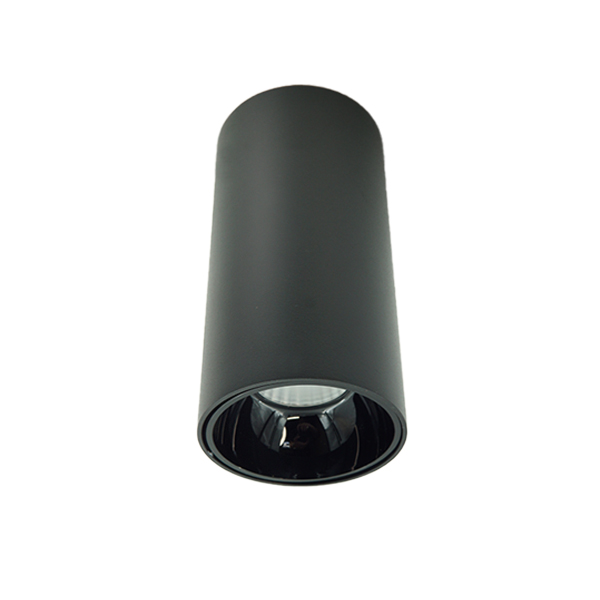 lfoco-cilindro-negro-sobrepuesto-15w-3-000-k-ip20- Lfoco Cilindro Negro Sobrepuesto 15W 3.000°K IP20, Dimensiones: Ø76*150MM - Imagen 1