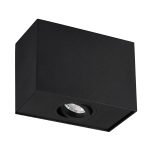 Luminaria Apliqué a Cielo Rectangular Negro 1XGU10, Basculante, IP20, 220V, Dimensiones: 150*90*120mm. no Incluye Ampolleta.