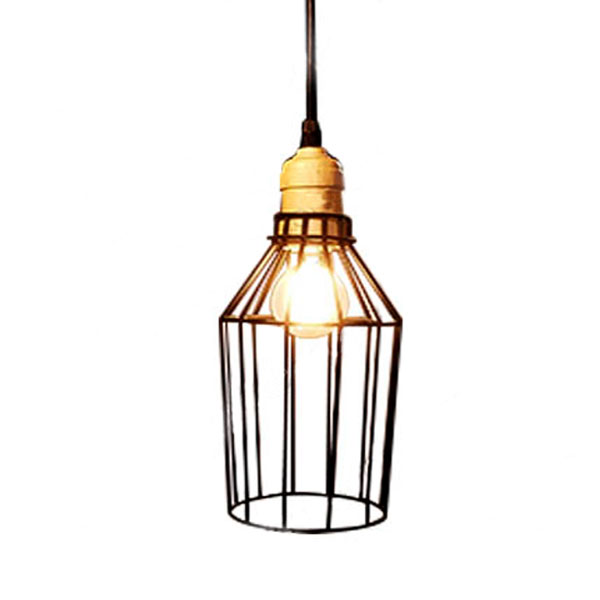 luminaria-colgante-blix-ii-metal-negro-1xe27-ip20- Luminaria Colgante Blix II Metal Negro 1XE27 IP20 220V Dimensiones 25X14 CMS. no Incluye Ampolleta - Imagen 1