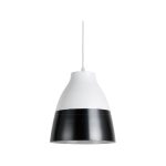 Luminaria Colgante Buho Blanco Negro 1XE27 IP20 220V Dimensiones 28X26 CMS. no Incluye Ampolleta